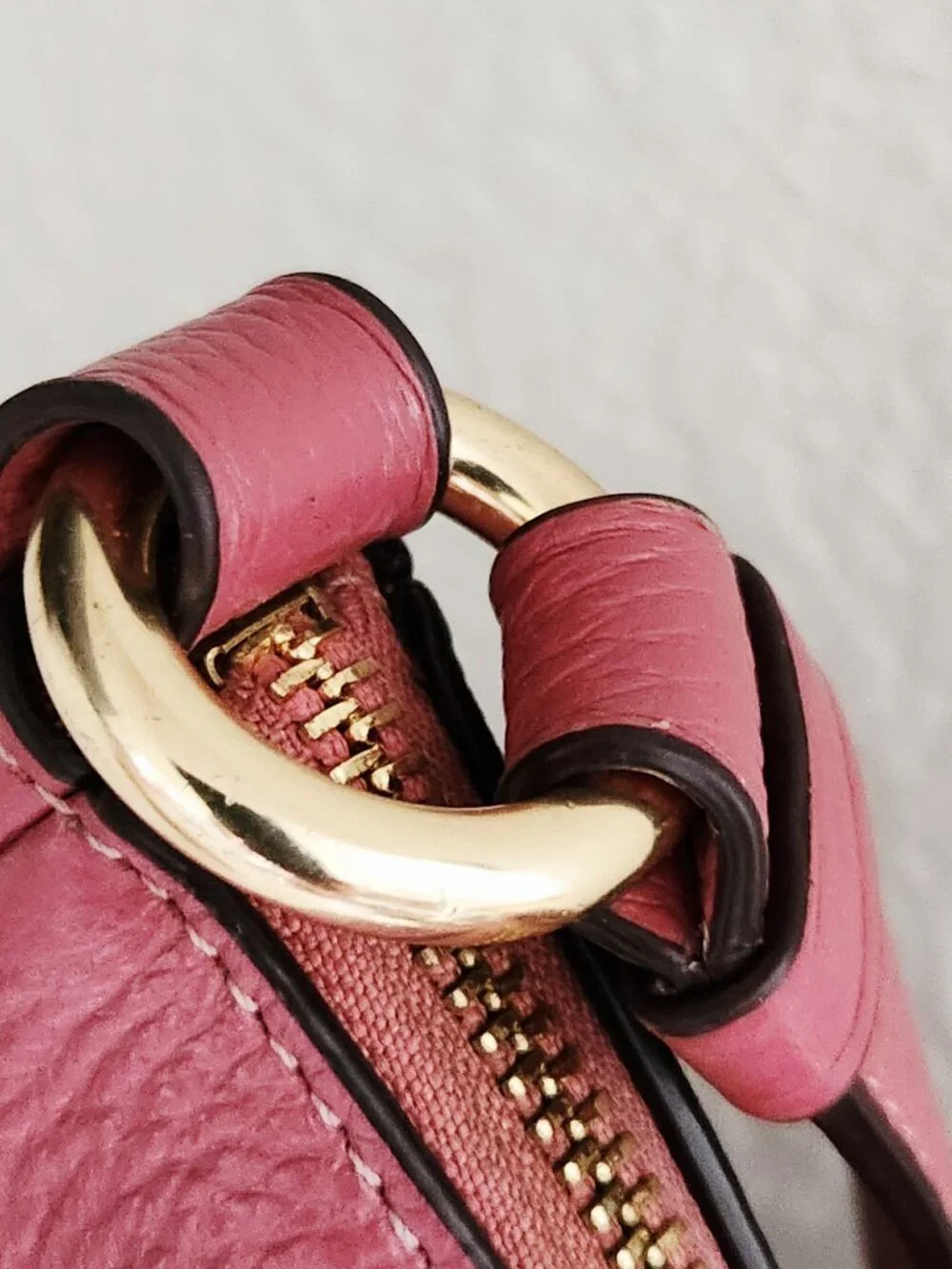 Coach Ellie Strawberry/Pink Leather Shoulder Bag Purse